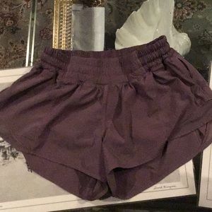 Lulu lemon purple north toddy shorts